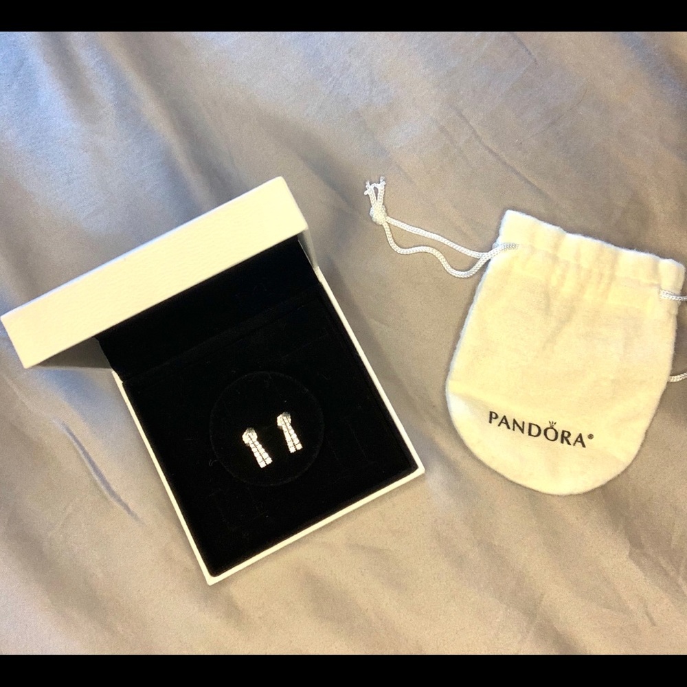 Pandora Sparkling Drop Earring - image 4